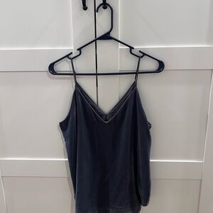 NWOT. Express Silver Gray Velvet Women's Top
